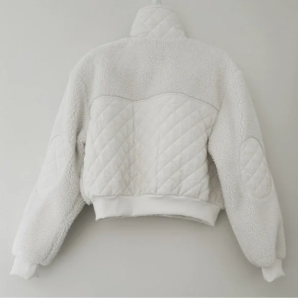 ALO Ivory Sherpa Edge Bomber - Picture 2 of 5